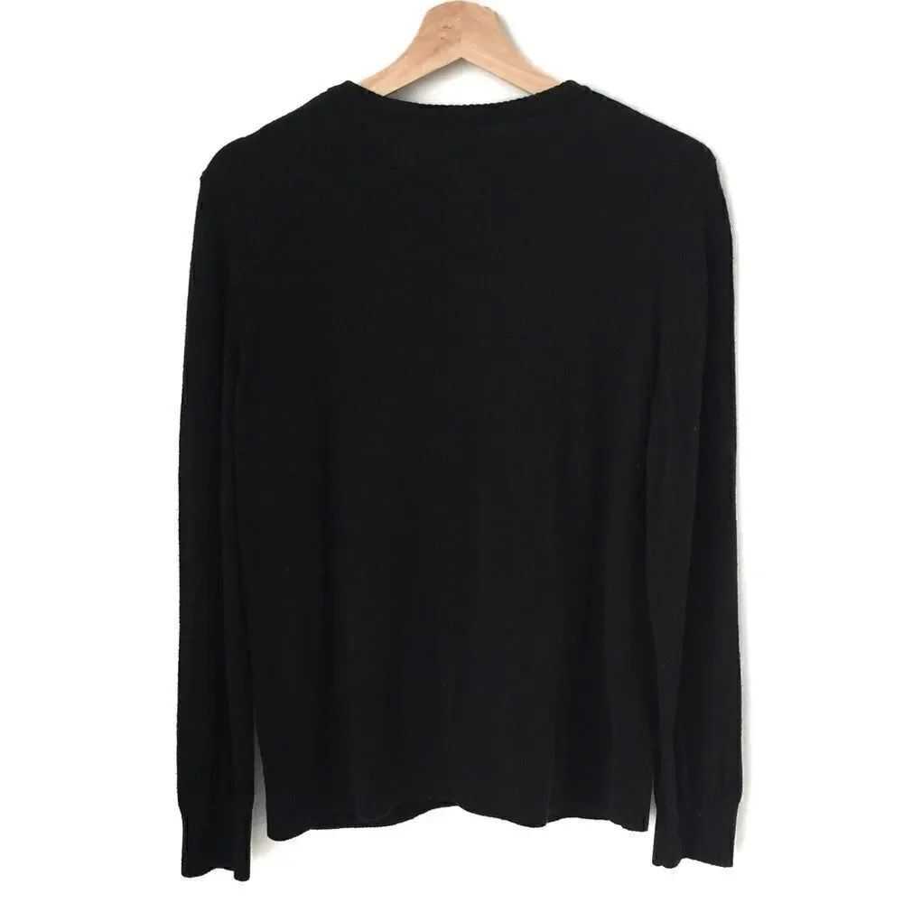 L.L. Bean Black Button Front Cardigan - Picture 2 of 9